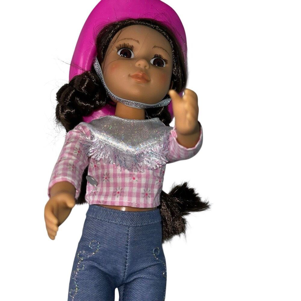 Cowgirl Doll Pink Plaid Shirt Blue Jeans Cowboy Hat Boots Western Play Toy Kid - Picture 4 of 11